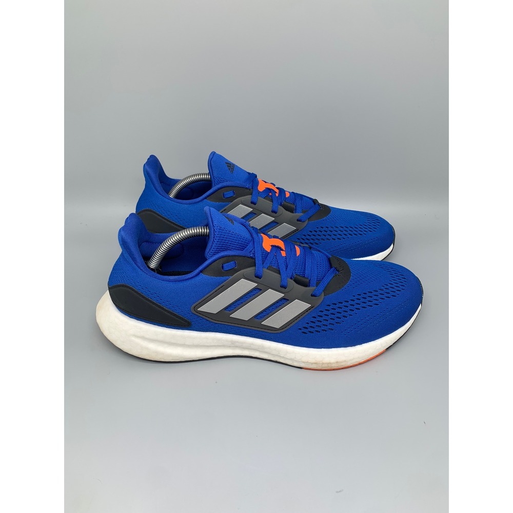Adidas Pureboost 22 Blue Orange Running Shoes HQ1453 Men's Sz 11